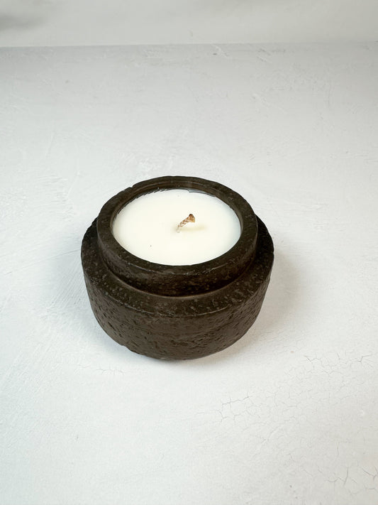 Stoneware Collection - Tea Light Holder with Candle