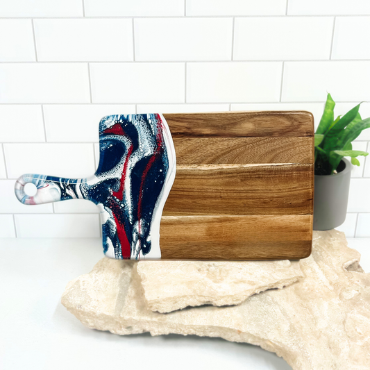4th of July Resin Cheese Board