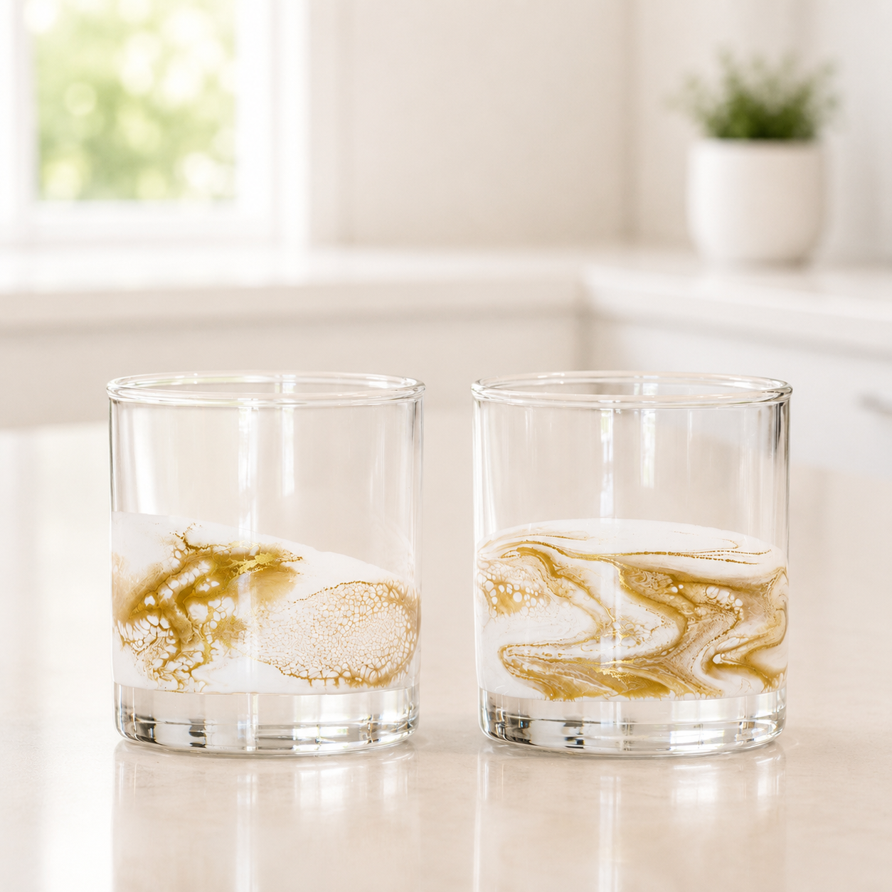Resin Coated Whisky Glasses (Set of 2) - back in stock!