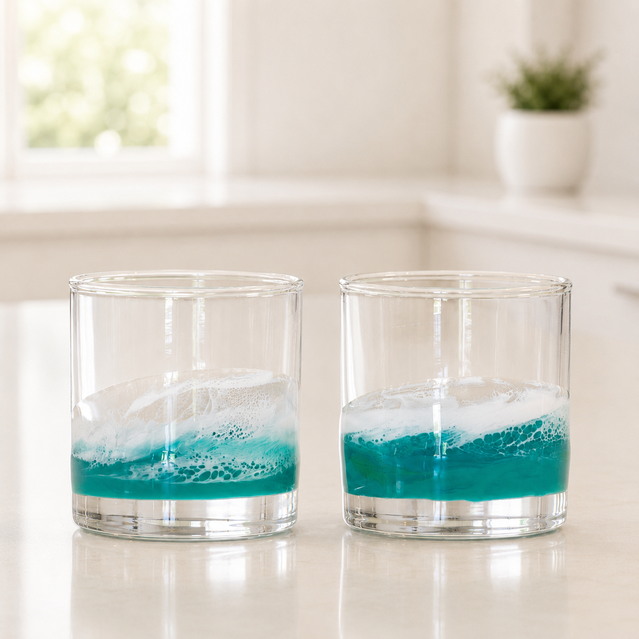 Resin Coated Whisky Glasses (Set of 2) - back in stock!