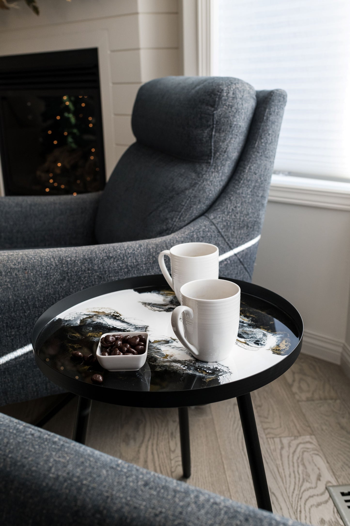 NEW! Resin Accented Side Table