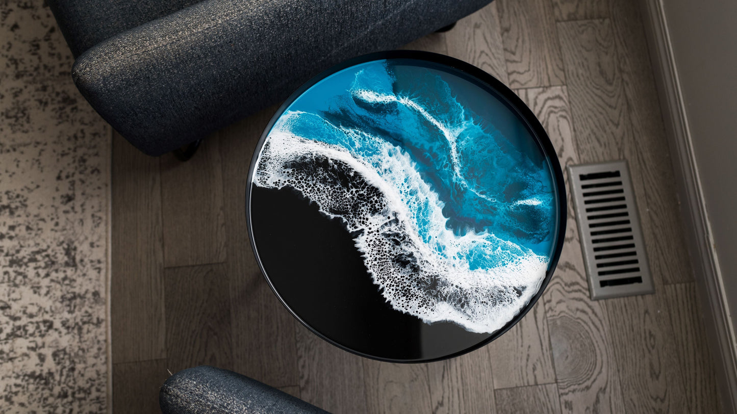 NEW! Resin Accented Side Table