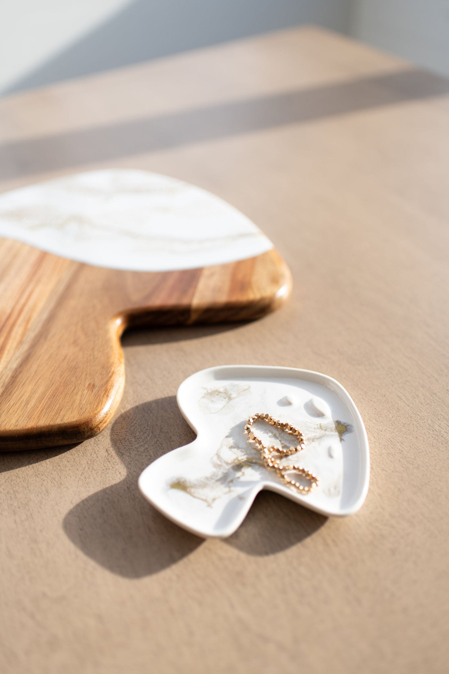 NEW!!! Mushroom Shaped Acacia Cheese Board and Ceramic Tray