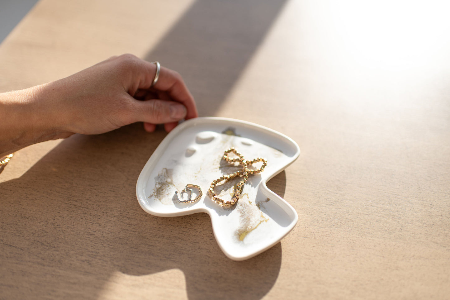 NEW!!! Mushroom Shaped Acacia Cheese Board and Ceramic Tray