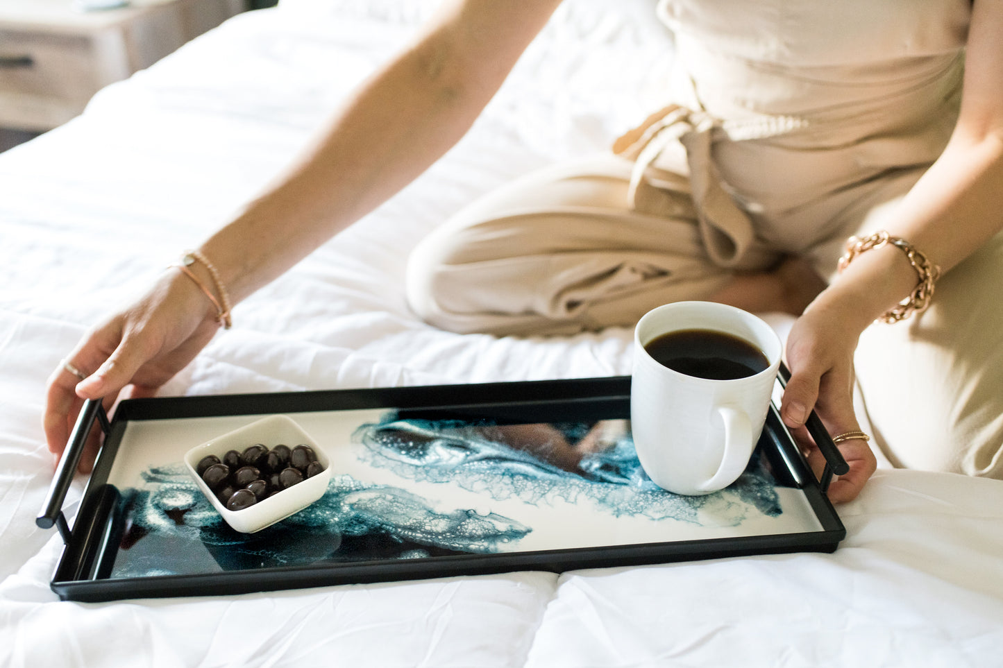 NEW! Resin Black Rectangle Tray