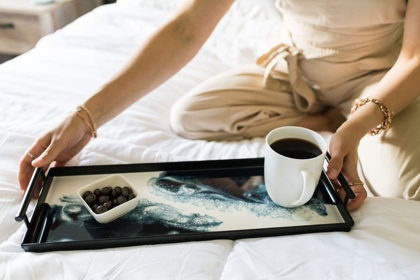 NEW! Resin Black Rectangle Tray