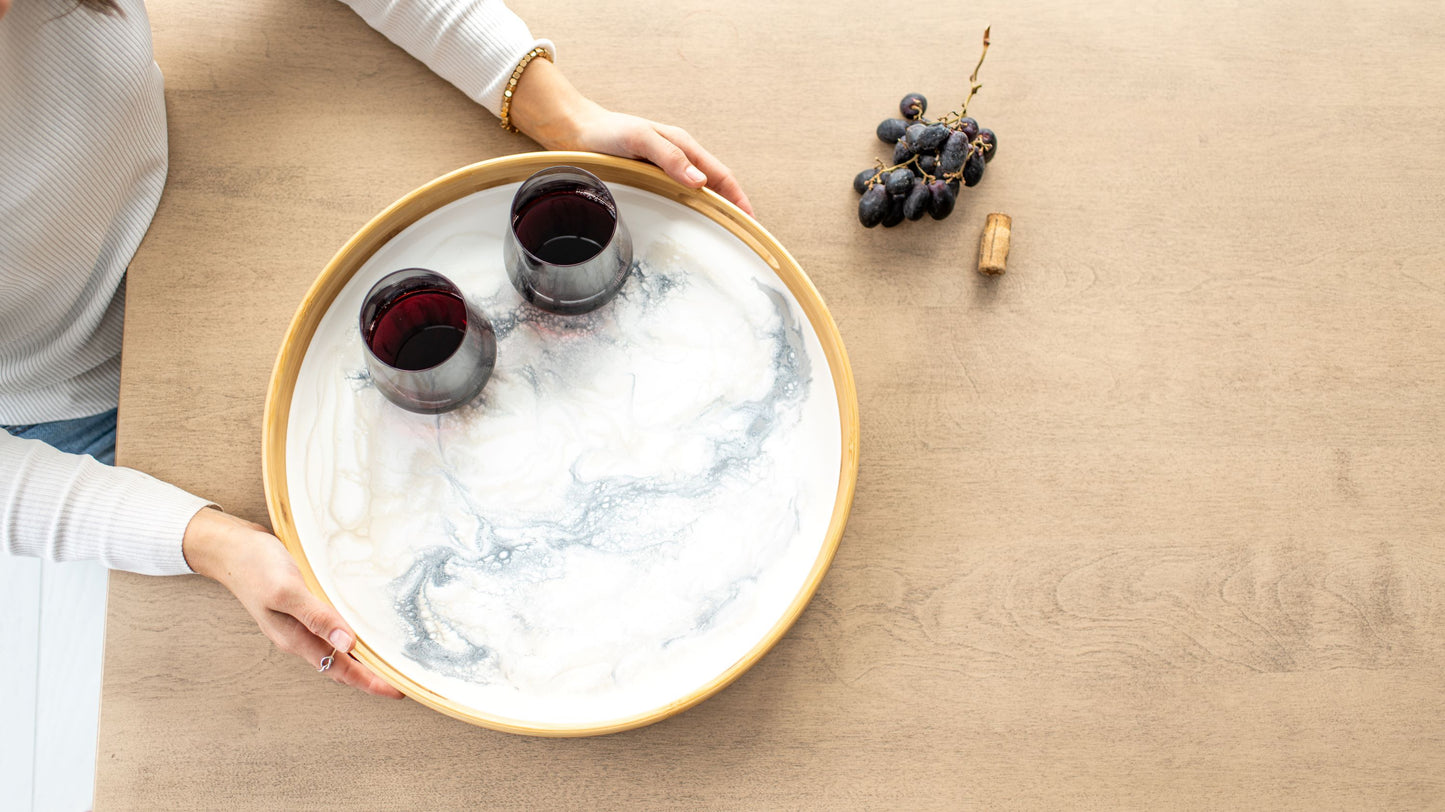 Bamboo Round Serving Trays