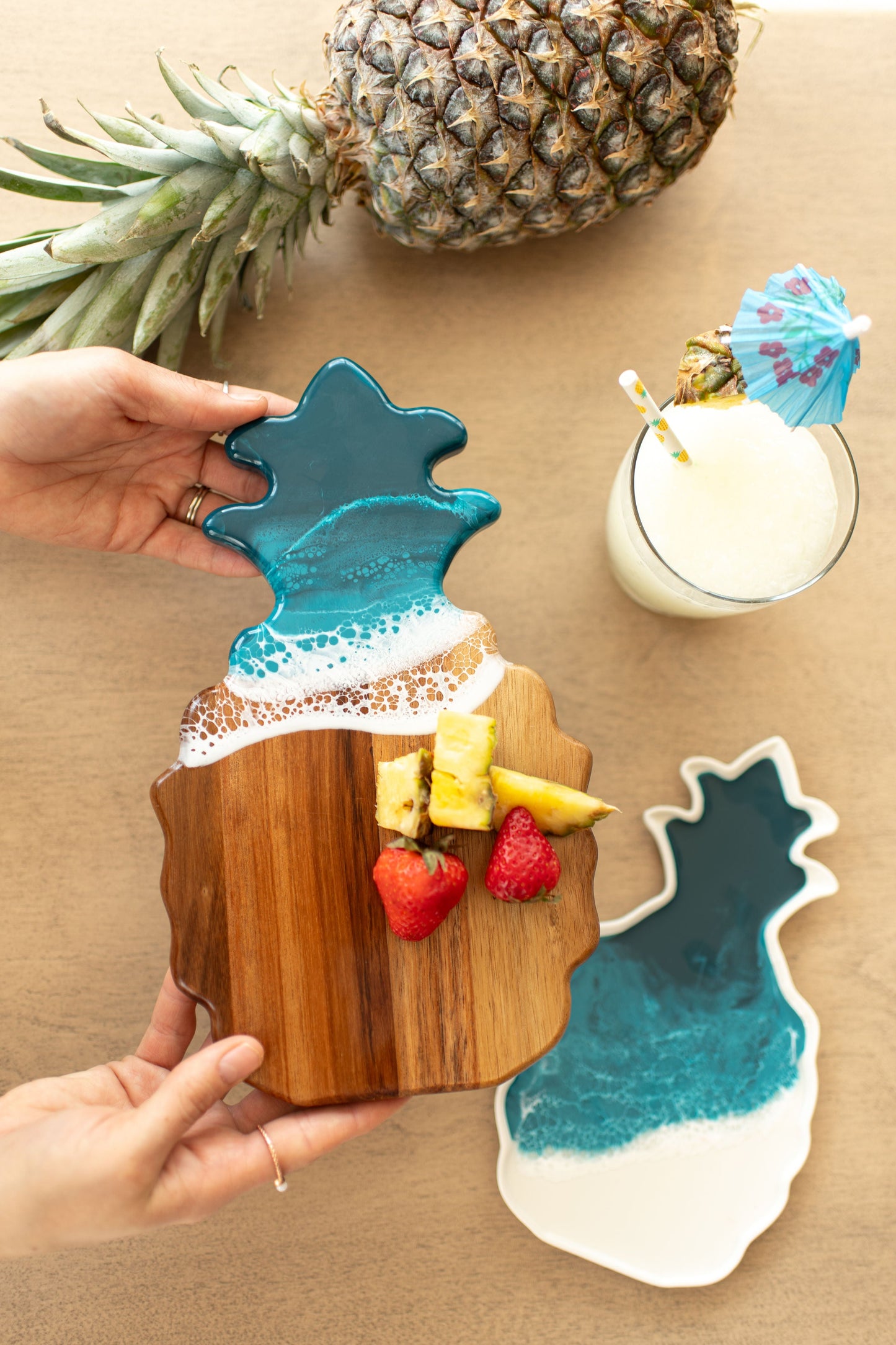 NEW!!! Pineapple Charcuterie Board and Ceramic Tray