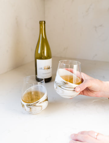 Resin Coated Entertaining Glasses (Set of 2)  Lynn & Liana Designs