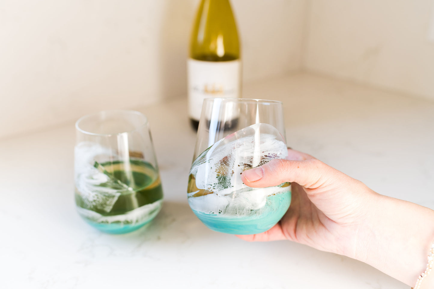 Resin Coated Entertaining Glasses (Set of 2)