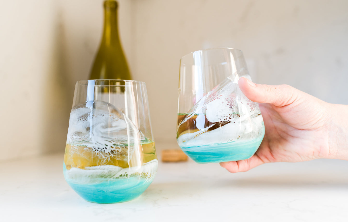 Resin Coated Entertaining Glasses (Set of 2)
