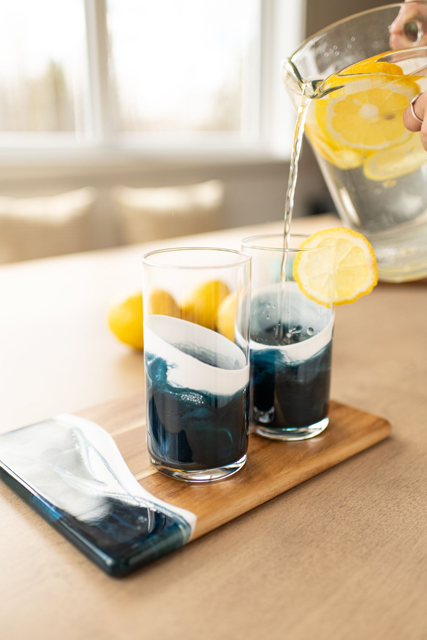 NEW!!! Resin Accented Highball Glasses - AVAILABLE TO SHIP JUNE 30