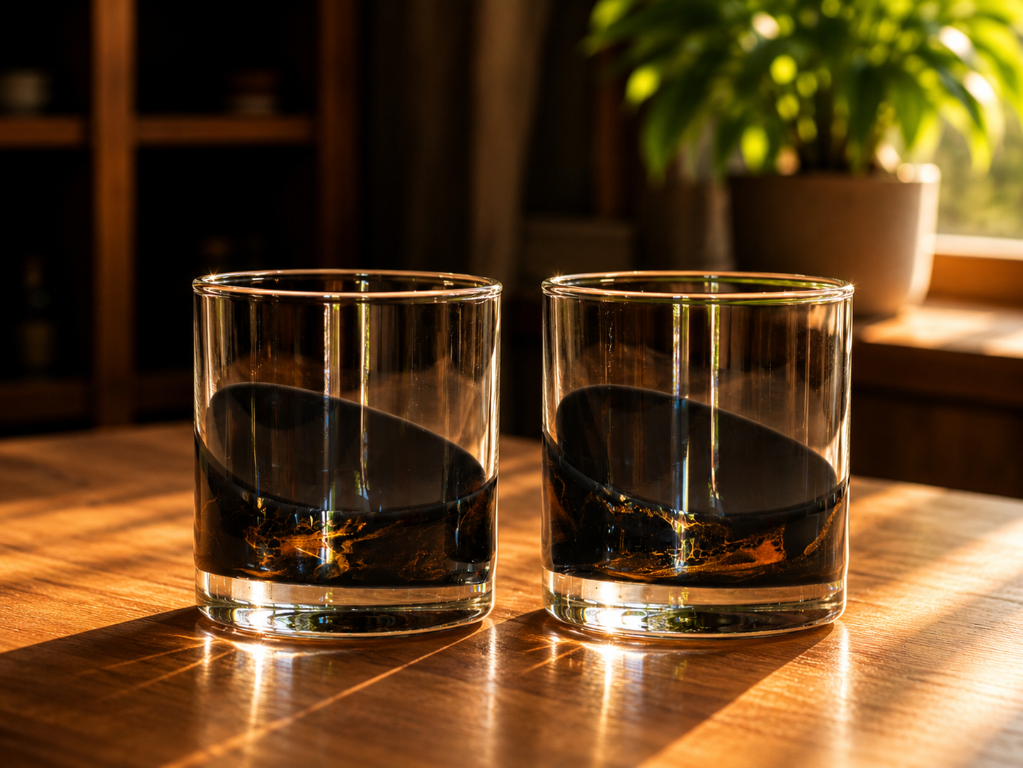 Resin Coated Whisky Glasses (Set of 2) - back in stock!