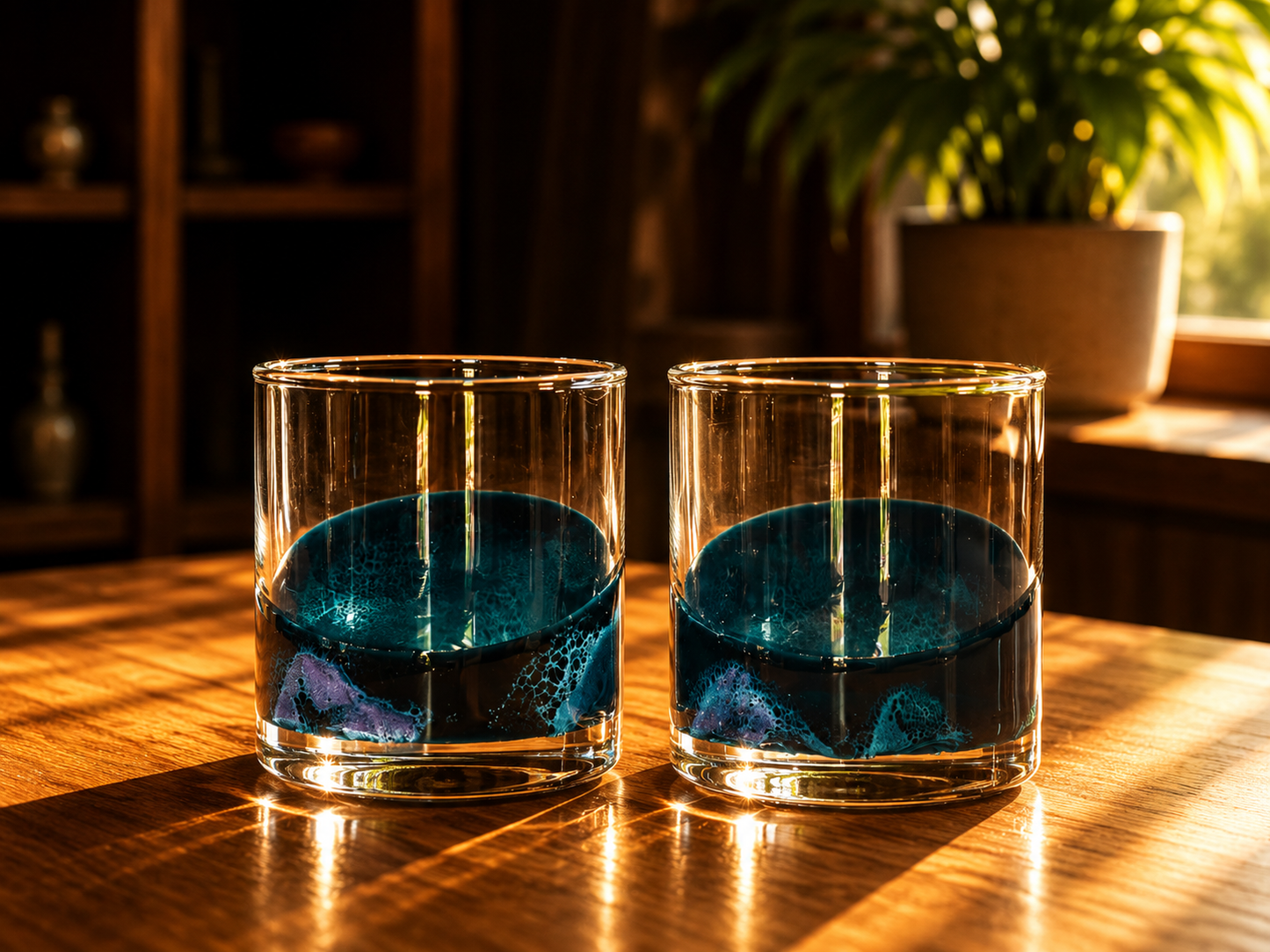 Resin Coated Whisky Glasses (Set of 2) - back in stock!