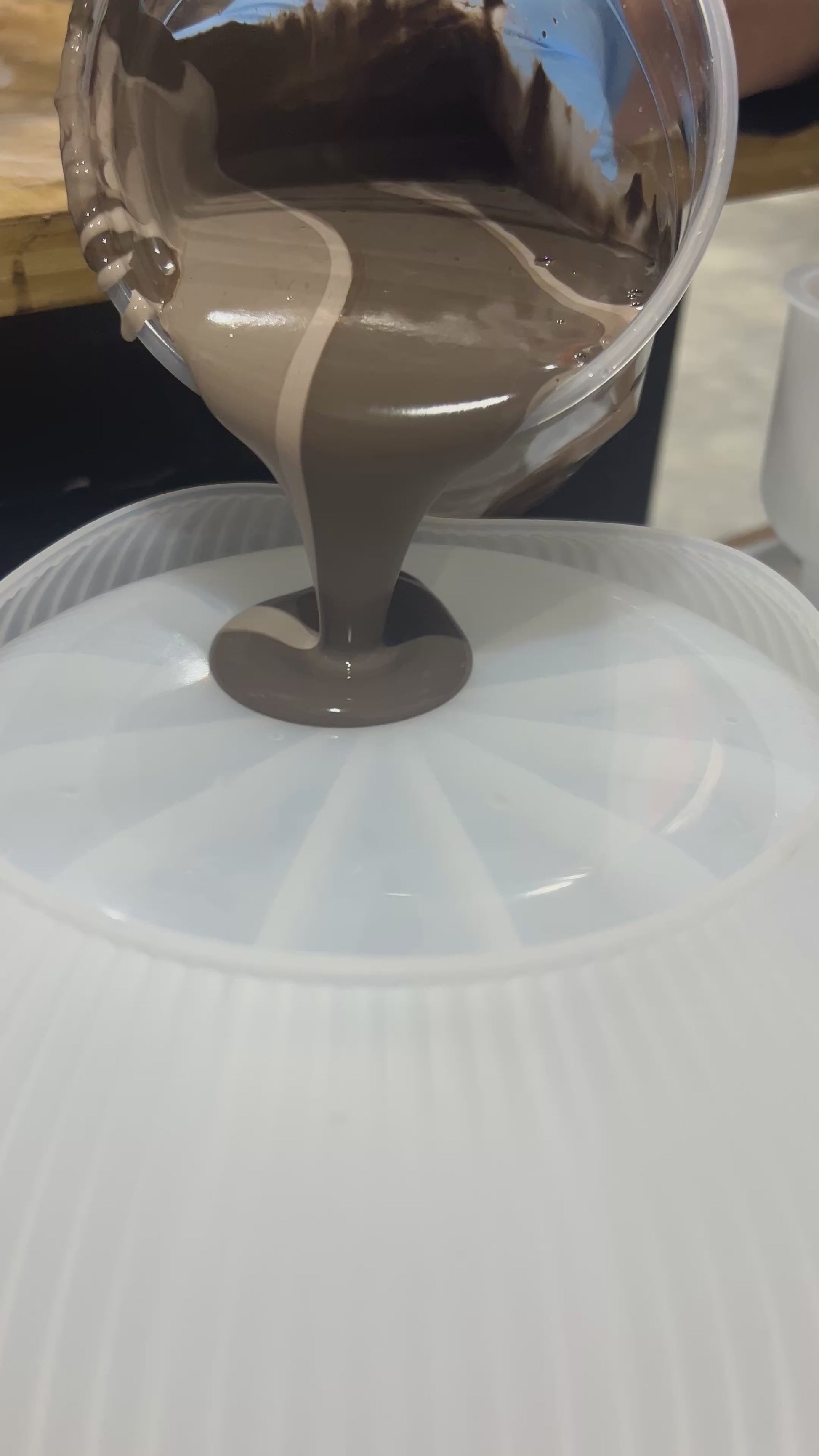Pouring process of our mocha stone 