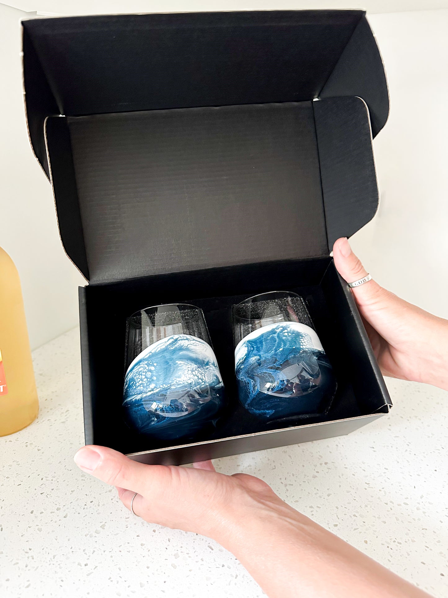 Resin Coated Entertaining Glasses (Set of 2)